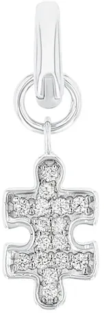 amor Charm für Damen, 925 Sterling Silber, Zirkonia synth. | Puzzleteil Charms & Kettenanhänger   