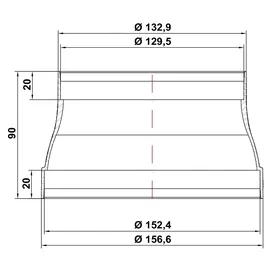 Naber RDZ flow 125/150 Reduzierstück