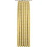 ADAM Audio Adam Vorhang Romantic Puligny Light (1 St), Kräuselband, blickdicht, Jacquard, aus 100% Bio-Baumwolle gelb 145 cm x 145 cm