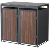 ML-Design Mülltonnenbox 132 x 80 x 120 cm beige