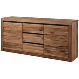 MASSIVMOEBEL24.DE Sideboard Wild-/ Zerreiche 185x45x85 tabacco brown geölt MONTREUX #328