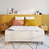 Mittelfeste Federkernmatratze Mit 389 Federn Weiss 90 x 200 cm