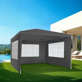 Tectake tectake® Pavillon, 3 x 3 m, im Stecksystem, mit UV-Schutz, wasserdicht,