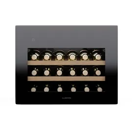 Klarstein Rhone 28 Uno Weinkühlschrank - 28 Flaschen, 1 Zone, 5-20 °C, LED-Steuerung, Push-to-Open-Tür, UV-Schutz, Leiser Betrieb, Schwarz