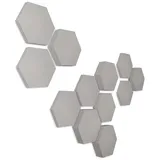 platino24 Akustikplatte Edition LOFT 12 Elemente 3D I Ø 300mm, Schalldämmung Wand & Decke grau