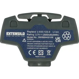 EXTENSILO Akku kompatibel mit Kärcher 1.633-457.0, 1.633-459.0, 1.633-465.0, 1.633-461.0 Home Cleaner Heimroboter Grau (2500 mAh, 3,7 V, Li-Ion)