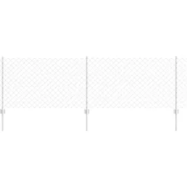 vidaXL Zaun 0,8 x 10 m Silber/Stahl