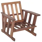 Xlmoebel Gartensessel Holz Relaxsessel für Garten und Balkon, naturbelassen (1-tlg), Hergestellt in Europa braun