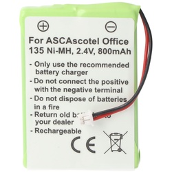 ASCOM ASCOTEL OFFICE 135 Akku als Nachbau Akku von AccuCell mit 800mAh