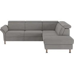 Ecksofa HOME AFFAIRE "Calypso L-Form", grau, B:259cm H:85cm T:227cm, 100% Polyester, Sofas, mit Relaxfunktion motorisch im Sofa 2,5- Sitzer