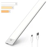 50-led-schrankleuchte, Wiederaufladbare, Kabellose Usb-led-schrankleuchte Mit Bewegungssensor, Led-beleuchtung Für Küche, Arbeitszimmer, Treppenhaus, Flur, 4000 K