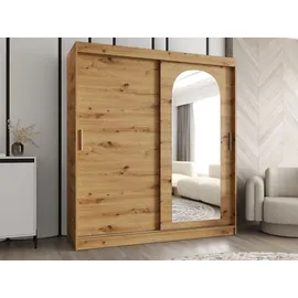 Mirjan24 Schwebetürenschrank Selfie 180 x 200 x 62 cm Braun