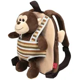 Perletti Monkey Max Plüschtier Rucksack 25 cm Braun