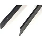 IHC Endleiste Winkelleiste Arbeitsplatte Seiteleiste Schwarz mit Löcher 38mm Aluminium (Links+Rechts)