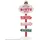 ECD Germany Wegweiser Nordpol 95 cm bunt