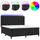 vidaXL Boxspringbett mit Matratze & LED Schwarz 180x200 cm Samt