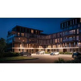 Steinel LED Strahler XLED PRO ONE Max S Weiß, 240° Bewegungsmelder, 6116 lm Flutlicht, Fluter mit Nachtlicht