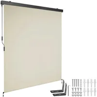 Tectake tectake® Senkrechtmarkise Eloise mit 2 Wandhalternbeige
