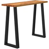 vidaXL Baumkante Konsolentisch 110x35x80 cm braun