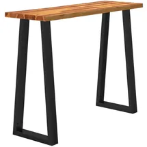 vidaXL Baumkante Konsolentisch 110x35x80 cm braun