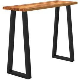 vidaXL Baumkante Konsolentisch 110x35x80 cm braun