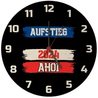 Speecheese Kiel Aufstieg 2024 Wanduhr mit Spruch AHOI Maritimer