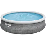 BESTWAY Fast Set Rattan 457 x 107 cm inkl. Filterpumpe und Leiter