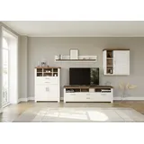 Set One by Musterring Wohnwand York, (Set, 4-St), Kombination 01, in 3 Farbvarianten, Gesamtbreite 374 cm weiß