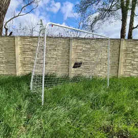 TRIZAND Fußballtor mit Torwand Weiß/Schwarz 21268