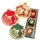 Krebs Glas Lauscha Christbaumkugeln Weihnachtskugeln Glas Ø 8 cm 3 Stück rot/grün/gold