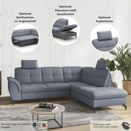 sit&more Ecksofa SIT & MORE "Zora", grau, B:262cm H:92cm T:164cm, Sofas, Ecksofa