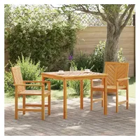 vidaXL 3-teiliges Garten Essset Massivholz Akazie