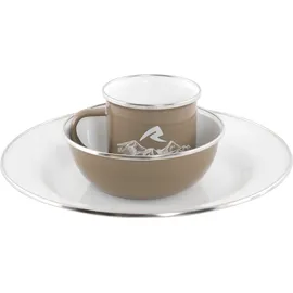Robens Tongass Single Enamel Geschirrset - Khaki - One Size