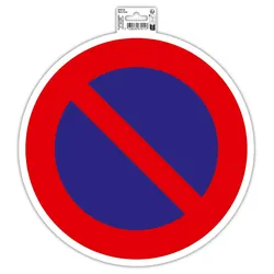 Exacompta 67011E Hinweisschild, Parkverbot, PVC, selbstklebend und rutschfest, 30 cm - Rot