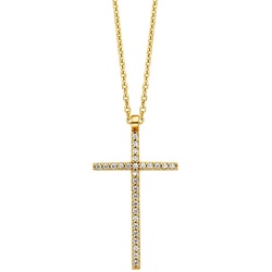 Julie Julsen Anhänger mit Kette 925/- Sterling Silber vergoldet mit Anhänger Kreuz