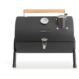 CREATE Smokey Compact BBQ Smoker / Kompakter und tragbarer Holzkohlegrill / Edelstahl mit Temperaturkontrolle, leicht und leicht zu transportieren