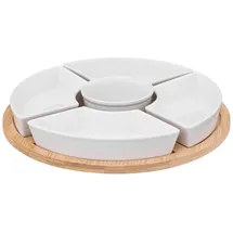 SECRET DE GOURMET Rundes 6-teiliges Snack-Set aus Bambus