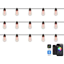 LED Gartengirlande ITILLEQ mit App Bunt