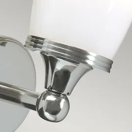 Elstead Lighting Wandlampe Leuchte Spiegellampe chrom poliert LED Badezimmerleuchte Glas weiß