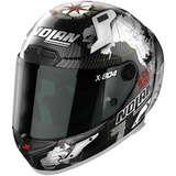 Nolan X-804 RS Ultra Carbon Checa, Integralhelm - Schwarz/Weiß/Grau - XL