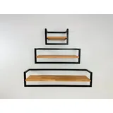 Andas Kemi Wandregal 90 x 20 x 20 cm Schwarz