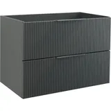 Jungborn Waschbeckenunterschrank QUATTRO BxHxT 80 x 55 x 46 cm Frontfarbe schwar