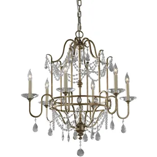 Elsteadlighting Kronleuchter Gianna, mit 6 Lichtern - Vergoldetes Silber, - FE-GIANNA6