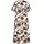 Cartoon Midikleid Floralmuster Braun/Weiß 40