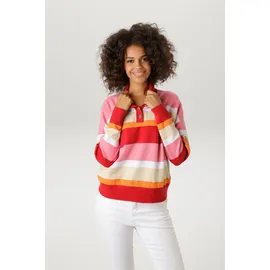 Aniston CASUAL Strickpullover mit Polokragen Rot M