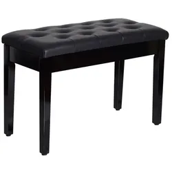 HOMCOM Klavierhocker, BxH: 76 x 50 cm, Gummibaumholz - schwarz