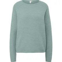 QS Longpullover aus Viskosemix Türkis XXL