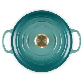 Le Creuset Signature Bräter 24 cm rund bleu riviera