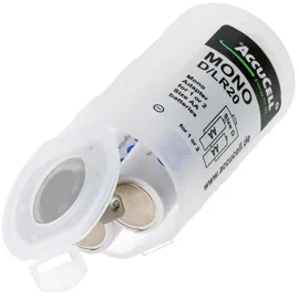 AccuCell Universal Mono D Adapter im 2er Pack für 1 oder 2 Mignon, AA, LR6, FR6 Batterie oder Akku