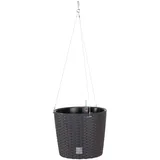 Pflanzschale D 26 cm braun Hängetopf Rattan Blumentopf Bewässerungssystem